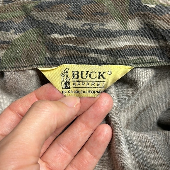 Vintage Buck Apparel Camo Long Sleeve Button Down Shirt XL - Picture 7 of 10